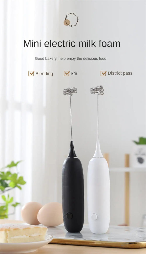 Portable Milk Frother Coffee Stirring Cappuccino Electric Milk Frother Kitchen Drink Bubbler Coffee Foam Innovative Milk Frother