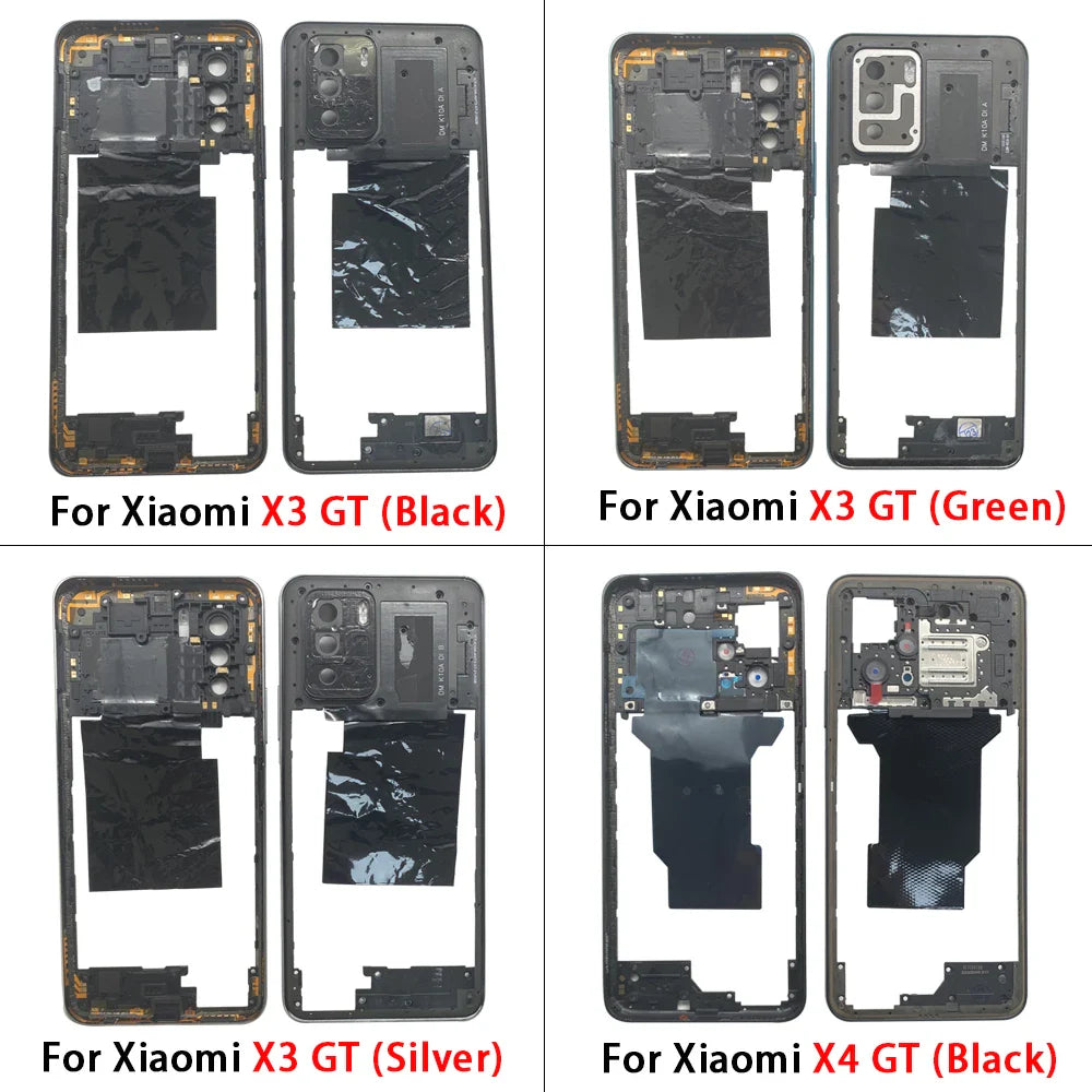 NEW Middle Frame With Volume Side Button For Xiaomi Poco X3 GT X4 Pro 5G Front Housing Middle Bezel Chassis Shell Parts