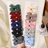 10pcs/set Girls Princess Solid Hairpins Hair Bows Nylon Safe Hair Clip Barrettes for Infants Toddlers Kids Baby Hair Accessories