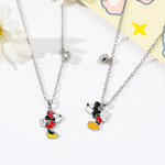 Load image into Gallery viewer, Magnetic Attraction Love Pendant Necklace Creative Minnie Mickey Mouse Couple Necklace Set
