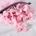 Load image into Gallery viewer, 5/15/20Pcs/Set Solid Hairpins for Baby Grosgrain Ribbon Bows Hair Clips Boutique Handmade Headwear Girls Kids Hair Accessories
