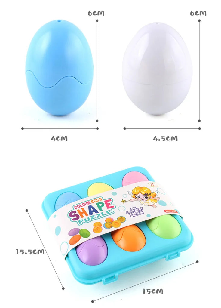 Baby Learning Educational Toy Smart Egg Toy Games Shape Matching Sorters Toys Montessori Eggs Toys For Kids Children 2 3 4 Years