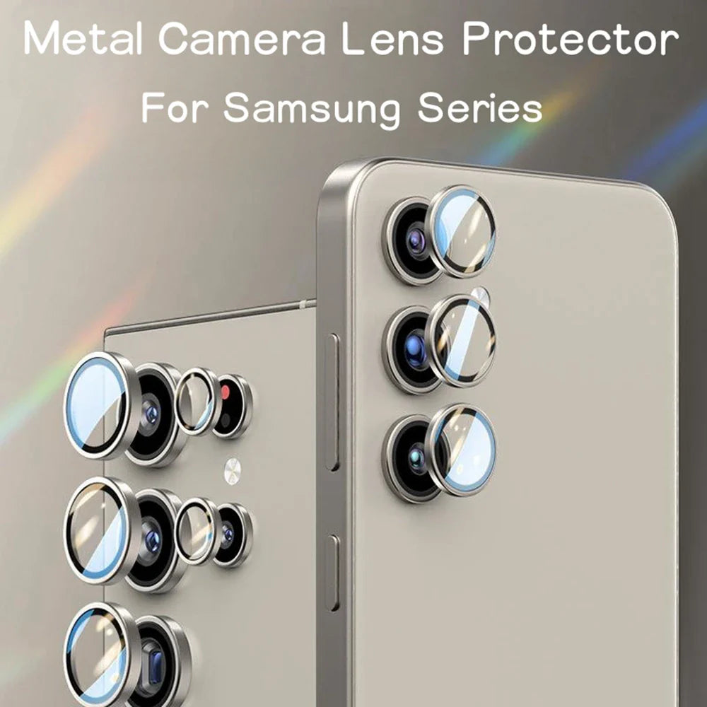 For Samsung S24 Ultra Metal Camera Protector Lens Tempered Glass Camera Case For Samsung Galaxy S24 Plus S24+ S24Ultra Lens Ring