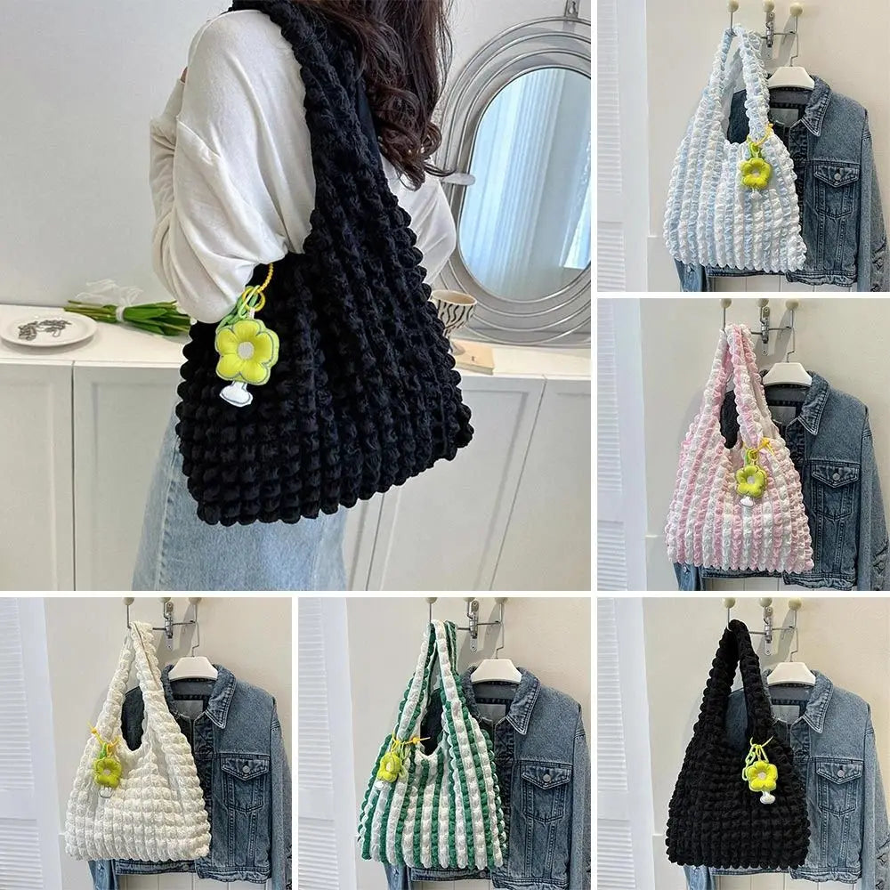 Women Girls Large Capacity Shoulder Bags Female Tote Bags Underarm Bags Causual Shopping Handbags(Pendants not included)