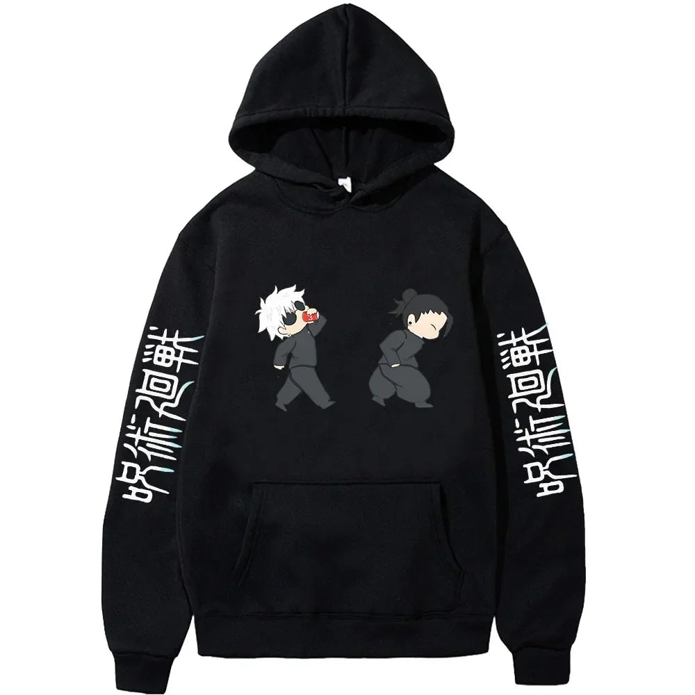 Jujutsu male and female Kaisen Anime Hoodies cartoon Satoru Gojo cute pullovers printed sweaters plus size casual autumwinter