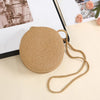 Round Flower Straw Bag Women Woven Beach Crossbody Bag for Ladies Shoulder Rattan Handmade Knitted Candy Color Handbag Bolsa