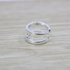 S925 sterling silver ring, glossy Japanese and Korean silver jewelry, adjustable punk fashion accessory, gift for lover