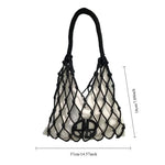 Load image into Gallery viewer, Seasonal Hollow Out Designed Shoulder Bag Versatile Knitting Handle Bag England Style Casual Women Tote Underarm Bag
