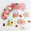 High Elastic Hair Bands Rose Flower Peal Girls Hair Scrunchies Sweet Kids Rubber Bands Ponytail Tie Hair Accessories