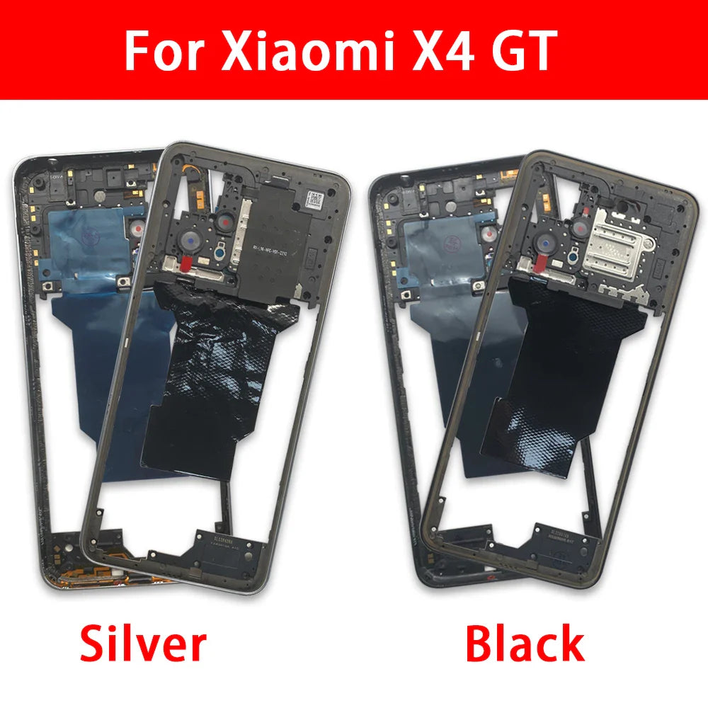 NEW Middle Frame With Volume Side Button For Xiaomi Poco X3 GT X4 Pro 5G Front Housing Middle Bezel Chassis Shell Parts