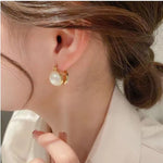 Load image into Gallery viewer, Luxury Pearl Earrings Creative White Half Ball Design Small Simple New Jewelry Earings For Women
