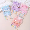 10Pcs/Set Girls Cartoon Hair Band Bow Hair Ties Flower Headbands Princess Elastic Rubber Bands Kids Hair Accessories