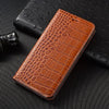 Cases For SAMSUNG Galaxy S24 S23 S22 S21 S20 Plus Ultra FE 5G Crocodile Flip Case Cowhide Genuine Leather Magnetic Wallet Covers