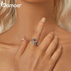 BAMOER Dragon Ring 925 Sterling Silver Adjustable Animal Rings Dragon Jewelry Gifts for Women Teens Girls SCR1017-E