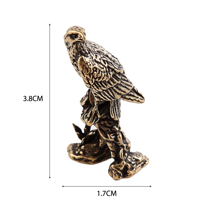 1PCS Brass Eagle Miniature Sculpture Ornament Figurine Home Decor Accessories