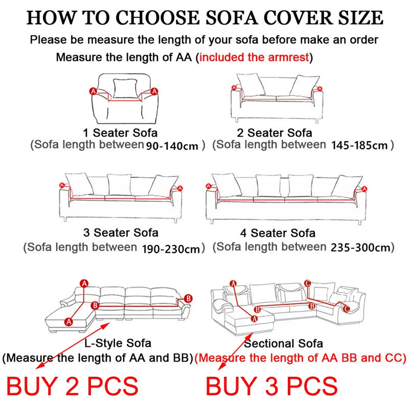 Solid Sofa Cover for Living Room Elastic 1/2/3/4 Seater Sofa Cover L Shaped Corner Sofa Cover Elastic Cover for Sofa