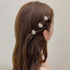 Mini Sweet Cool Flower Hair Claw Girl Small Transparent Crystal Hairclip Buttons Hairpin Headdress Children Kids Accessories