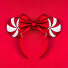 Merry Christmas Mickey Mouse Ears Headband Disney Girl Hair Accessories For Women Candy Cane Hairband Kids Xmas Headwear