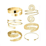 Load image into Gallery viewer, Simple Boho Coil Upper Arm Band Cuff Armlets for Women Girls Arm Bangle Adjustable
