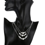 Load image into Gallery viewer, Fine 925 Sterling Silver Jewelry sets for women 18 inches Fringed beads necklace earrings Fashion Party wedding Christmas Gifts
