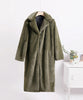 2023 Winter Women High Quality Faux Rabbit Luxury Long Fur Coat Lapel OverCoat Thick Warm Female Plush Jacket Large Size 5XL