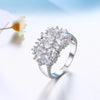 Jexxi White Green Cubic Zircon Rings For Women 925 Sterling Silver Finer Jewelry Charm Luxury Wedding Engagement