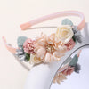 1pcs Bride Wedding Hairband Artificial Flower Crown Headband Hair Accessories Women Girls Sweet Floral Hair Hoop Party Headwear