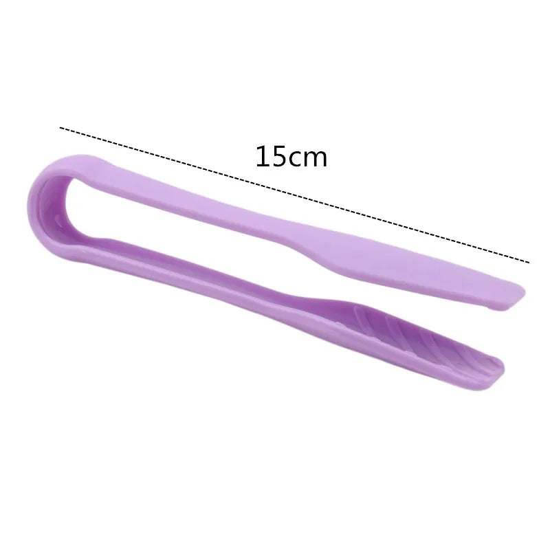 3pcs PP Food Tong Vegetable Clip Kitchen Tongs Non-slip Cooking Clip Clamp BBQ Salad Tools Silicone Grill Kitchen Accessories