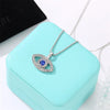 Creative Turkey Blue Evil Eye Crystal Pendant Womens Necklace Fashion Charm Silver Color Zircon Choker Chains Punk Jewlery Gift