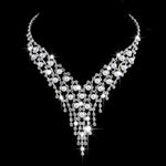 Load image into Gallery viewer, Luxury Simulated Pearl Tassels Bride Wedding Necklace Earing Set Crystal Zircon Wedding Bridal Jewelry For Women Bijoux Gift
