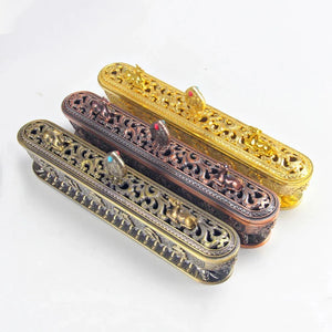 The Antique Metal Incense Burner Handmade Zen Buddhist Tearoom Ornament for Home Decor Incense Sticks Holder