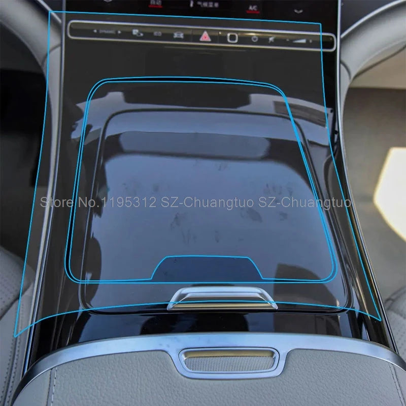 TPU Transparent Protective film For Mercedes Benz EQE 2022 2023 car shift screen  Auto interior Sticker Accessories