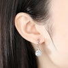 Fanqieliu 925 Silver Needle Lady's Fashion Jewelry New Crystal Zircon Shambhala Beads Drop Earrings FQL23531