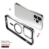 Aluminum alloy Frame Magnetic Phone Case For iPhone 15 ProMax 15Pro 15 For Megsafe Wireless Charge Transparent Metal Lens Cover