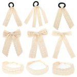 Load image into Gallery viewer, 010H Fashion Hair Accessories Lace Hair Bows Cute Hairpins Girls duckbilled  Hair Clips Barrettes Solid Clip Kids Headwear
