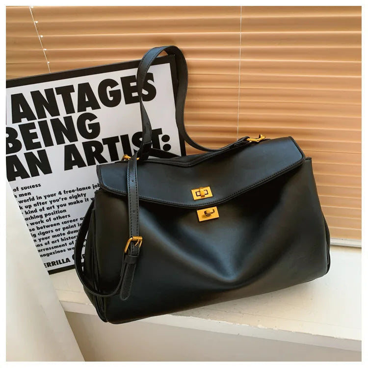 Women Handbags Tote Bag Soft PU Leather Retro Designer Large Capacity Multi-pocket Casual Shoulder Work Travel Crossbody Bag