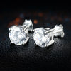 New Fine 925 Sterling silver diamond stud earrings for women fashion Charms party wedding classic jewelry Holiday gifts