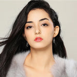 Load image into Gallery viewer, Fanqieliu 925 Silver Needle Fashion Jewelry Double Hollow Leaf Drop Earrings For Women New FQL23506
