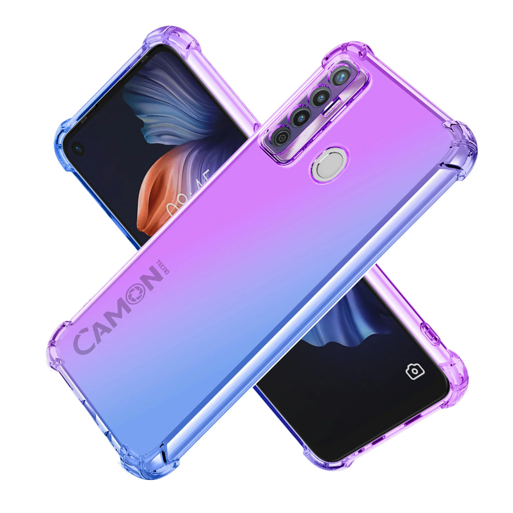 Case for Tecno Camon 17P Camon 17 Pro 16 Pro Camon 15 Air Clear Cute Gradient Slim Anti Scratch Flexible TPU Shockproof Cover