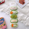 5pcs Korean Hairpin for Kids Little Girls Cute Sweet Floral Knit Plush Children Barrettes Headwear Hair Accessories