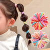 50/5pcs Colorful Flower Hair Ties Girls Kids Elastic Rubber Band Headband Scrunchie Sweet Rope Ponytail Holders Accessories