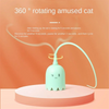 Interactive Cat Toy USB Cat Pet Silicone Automatically Rotates Mouse Tail.Kitten Teasing Stick Pink