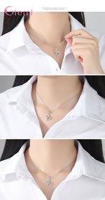 Load image into Gallery viewer, 925 Silver New Arrival Multifarious Peach Heart Shape Fashion Wedding Engagement Gift Necklace Earrings Jewelry Sets

