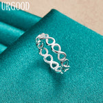 Load image into Gallery viewer, 925 Sterling Silver Hollow Number 8 Ring For Women Man Party Engagement Wedding Romantic Fashion Jewelry Gift
