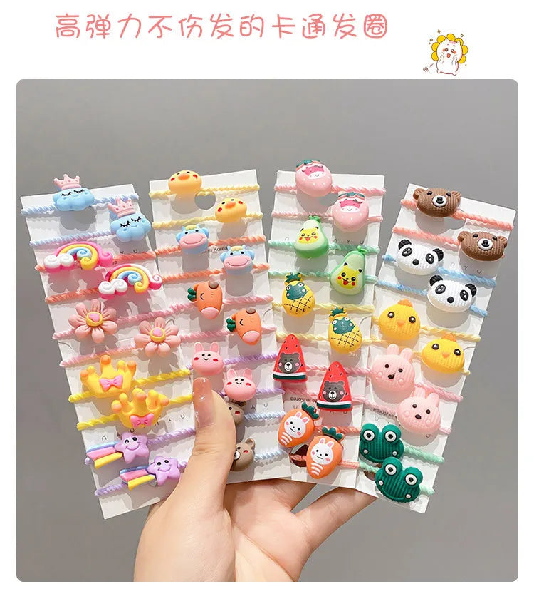 Hair Accessories Girls Bands Bandeau Cheveux Scrunchies Elastique Fille Kids Korean Haarband Rubber Baby Tie Animal Band Cute