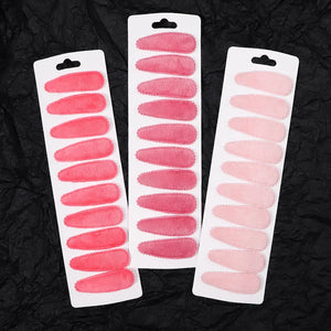 10Pcs/Set Cute Women Solid Plush Snap BB Clip for Girls Hairpin Barrettes Hair Clips Headwear Kids Hair Accessories Wholesale