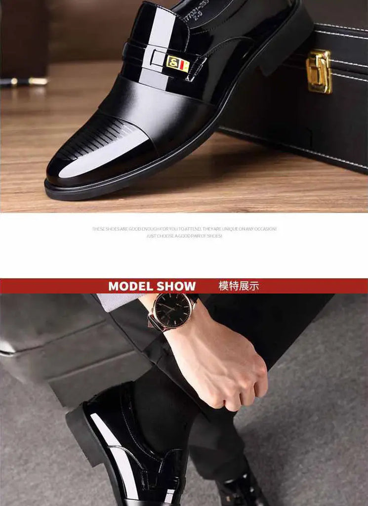 Men Shoes Formal Fashion Business Dress Slip On Dress Shoes Mens Oxfords Footwear High Quality Leather Shoes For Men Loafers