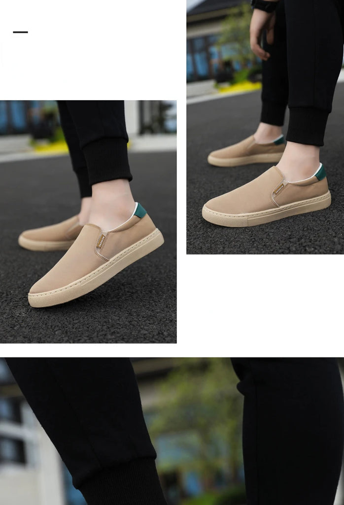 Spring Men's Canvas Shoes Ice Silk Mens Casual Shoes Breathable Lazy Slip on Vulcanized Shoes Trendy Hot Footwear Erkek Ayakkabı