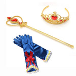 Load image into Gallery viewer, Baby Girls Elsa Anna Princess Accessories Kids Magic Wand Crown Cosplay Snow White Rapunzel Tiara Gloves Party Supplies Sets
