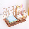 Desk Organizer For Women, Mesh Office Supplies Accessories Caddy With Drawer For Home Office Desktop Organization